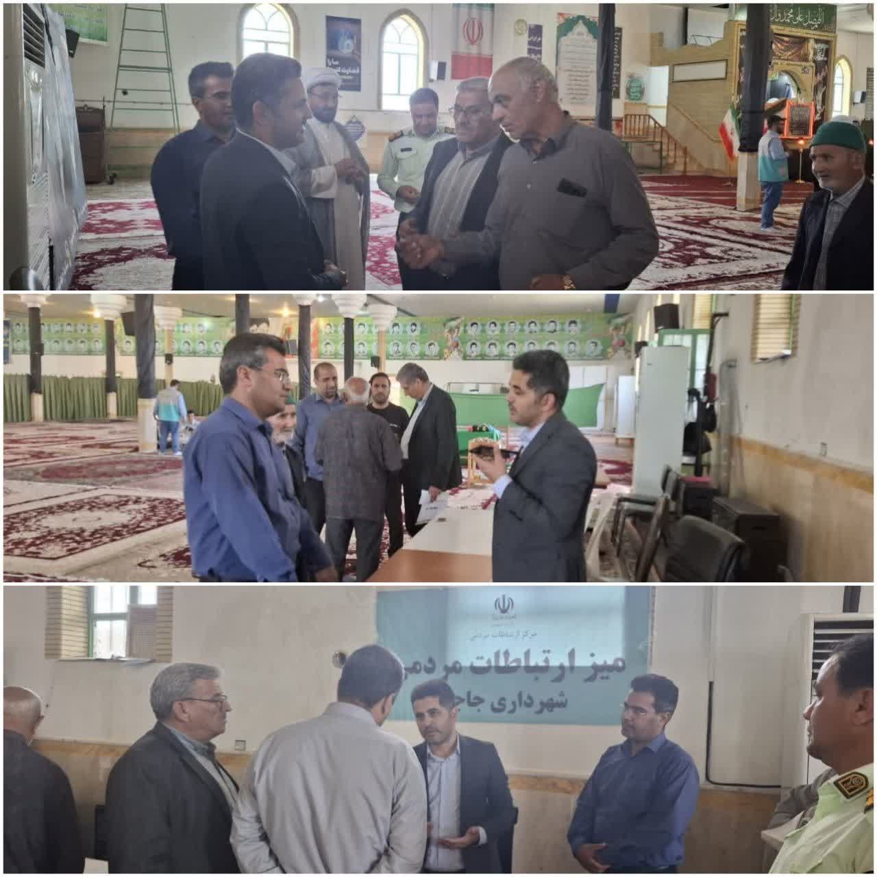 برگزاری میز خدمت و ارتباط مردمی شهرداری جاجرم در نماز جمعه
