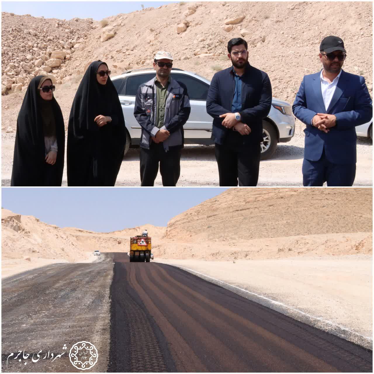 بازدید از عملیات عمرانی آسفالت راه دسترسی تفرجگاه تنگه گزی
