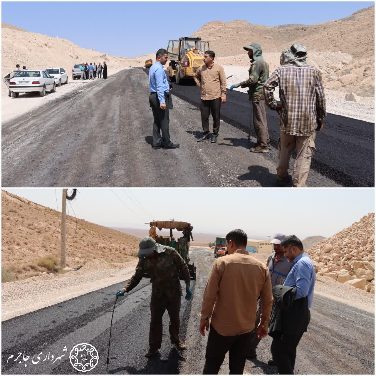 بازدید از عملیات عمرانی آسفالت راه دسترسی تفرجگاه تنگه گزی