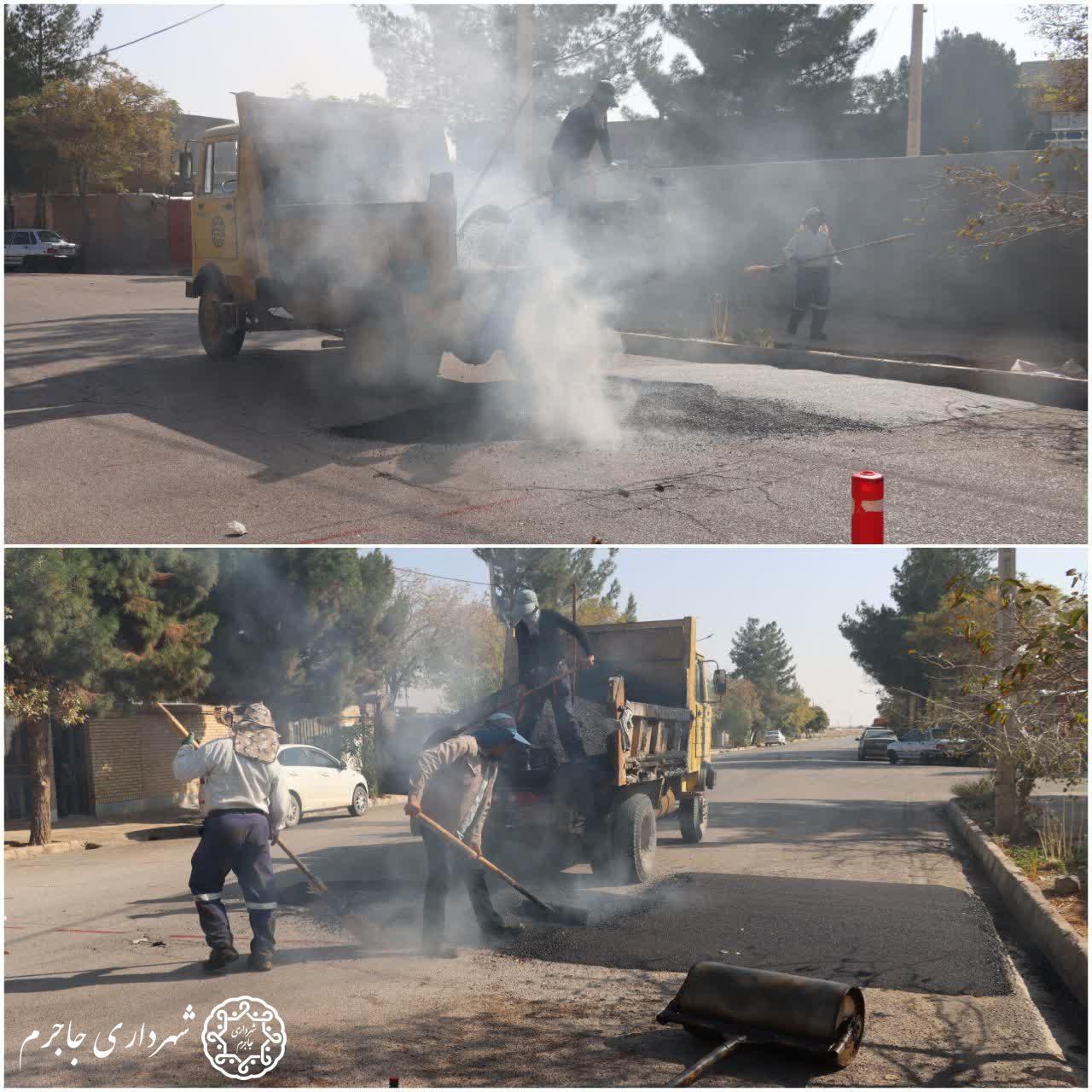 استانداردسازی سرعت‌گیرها در محله قائم جاجرم
