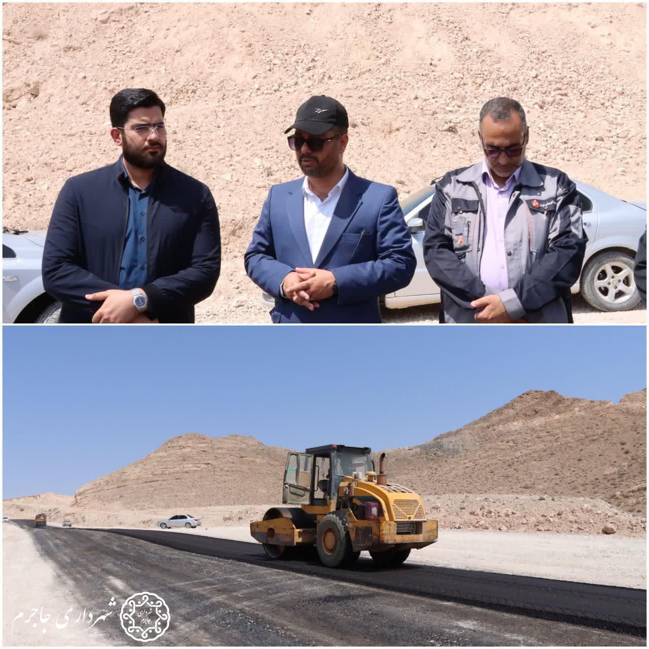 بازدید از عملیات عمرانی آسفالت راه دسترسی تفرجگاه تنگه گزی