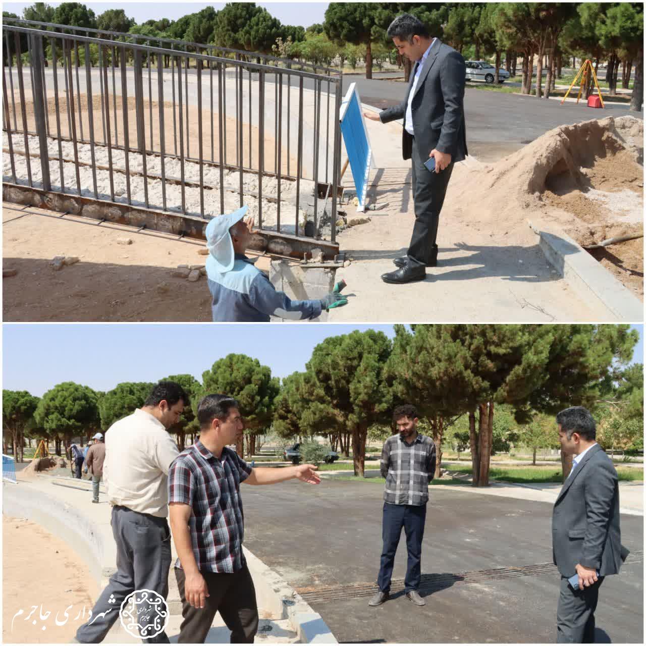 پیگیری پروژه تکمیل استخر پارک لاله جاجرم