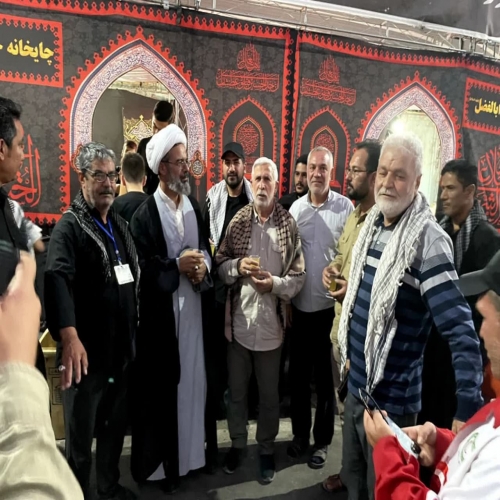 بازدید مسئولین استانی از موکب سیدالشهداء(ع)شهرستان جاجرم در کربلا