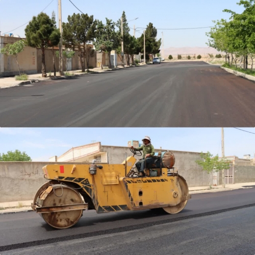 اتمام عملیات روکش  آسفالت‌در شهرک اندیشه